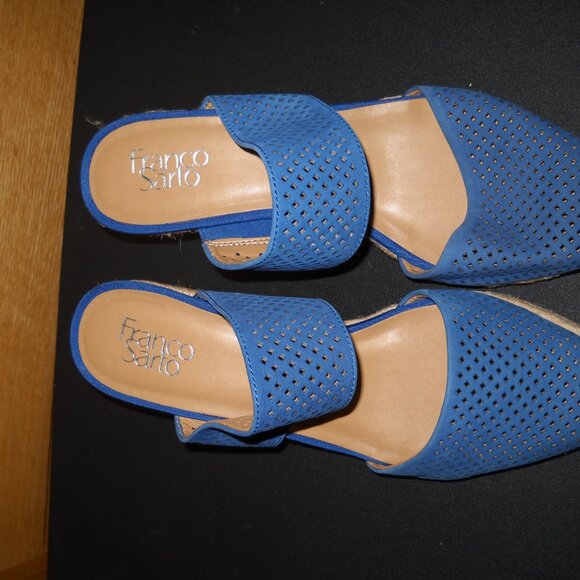 Franco Sarto Blue Wedge Espadrille MINT2 - Size 10 - Picture 2 of 5